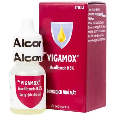 Dung dịch nhỏ mắt vô trùng Vigamox Alcon điều trị nhiễm khuẩn mắt (5ml)